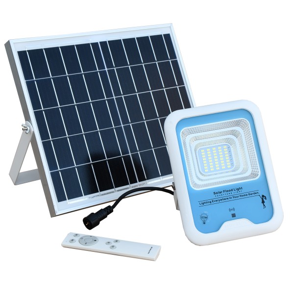 Lampa solarna LED E2 (600lm 60W) + panel słoneczny (15W)