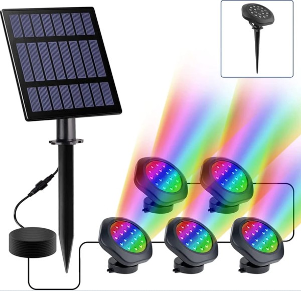 kolorowa lampa solarna