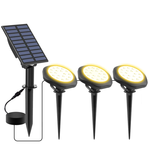 Lampa solarna LED S5403 (3x 1W) 6K zimna biała IP68