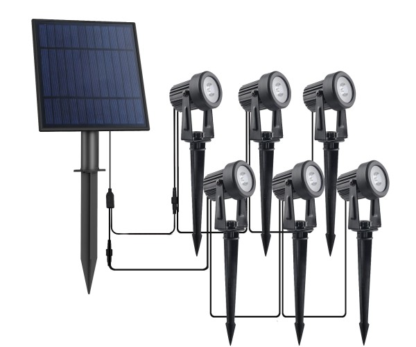 Lampa solarna LED S4205 V2 6 Halogenów (6x3W) 6000K zimna