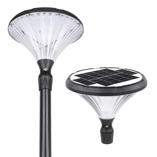 Lampa solarna parkowa LED P-03 3000K (LED 17W 1600lm panel 25W LiFePO4 30Ah 96Wh)
