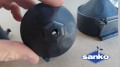Koszyczek / uchwyt plastikowy do rur ciśnieniowych Heat Pipe (czarny)